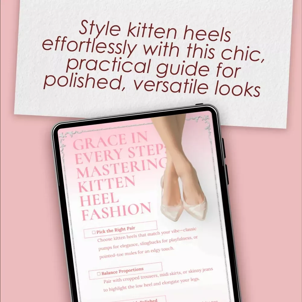 Grace in Every Step: Mastering Kitten Heel Fashion – How to Style Kitten Heels Checklist for Effortless Chic Looks