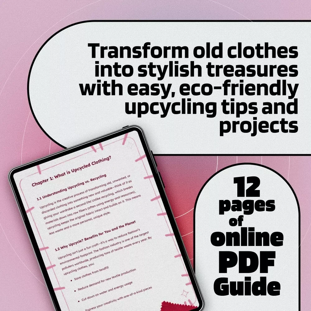 ReFashion Revolution: The Ultimate Guide to Upcycled Clothing | Digital Download DIY Sewing, Creative Fashion Projects & Sustainable Style