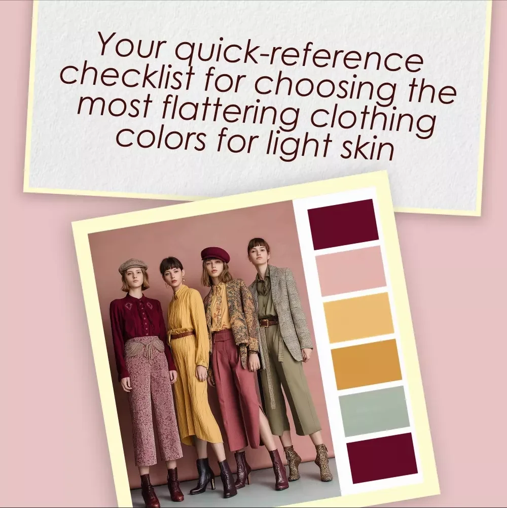 The Best Colors for Light Skin: Your Ultimate Checklist | Digital Clothing Color Guide for Fair Skin | Best Color Clothes for Light Skin PDF Download