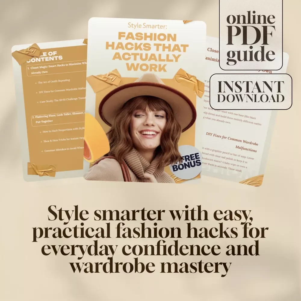 Style Smarter: Fashion Hacks That Actually Work | Digital Guide for Closet Magic, Outfit Repeating, Sustainable Style & Wardrobe Transformations