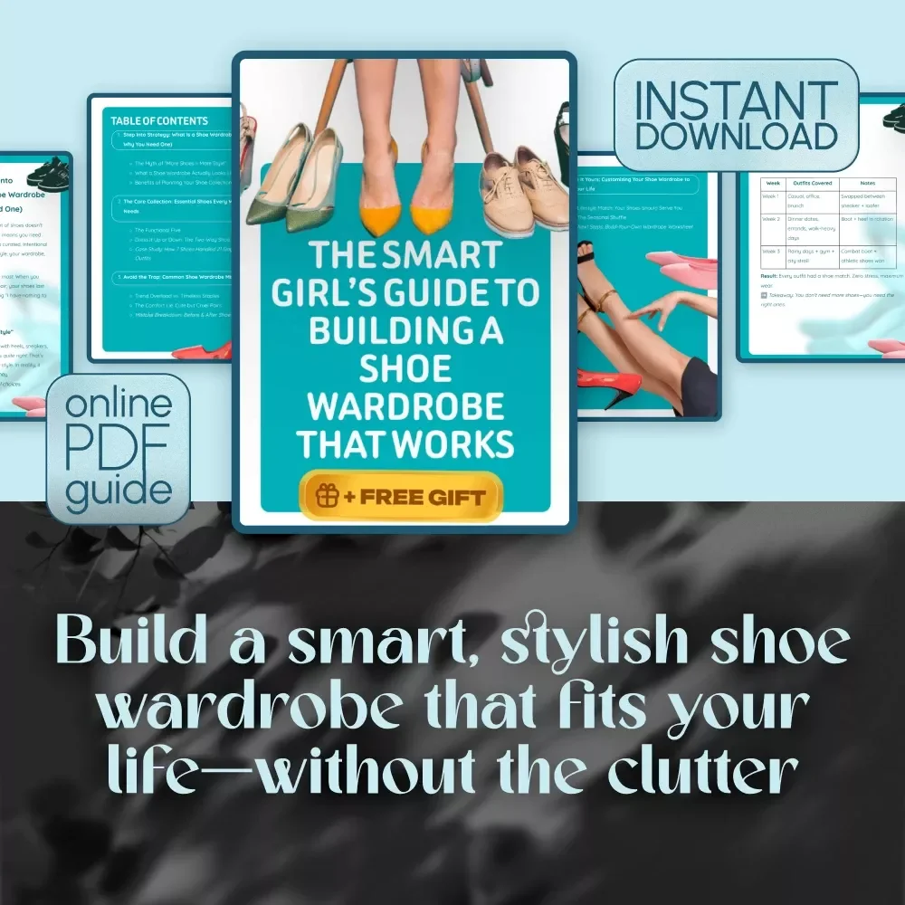The Smart Girl’s Guide to Building a Shoe Wardrobe That Works | Digital Guide for Curating a Shoe Wardrobe You’ll Actually Wear | Minimalist Style eBook & Wardrobe Planning Checklist