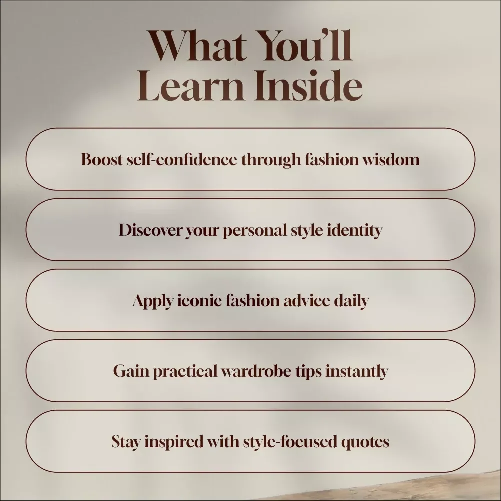 Powerful Quotes to Elevate Your Style | Inspiring Quotes About Style and Confidence Digital Guide for Fashion Lovers