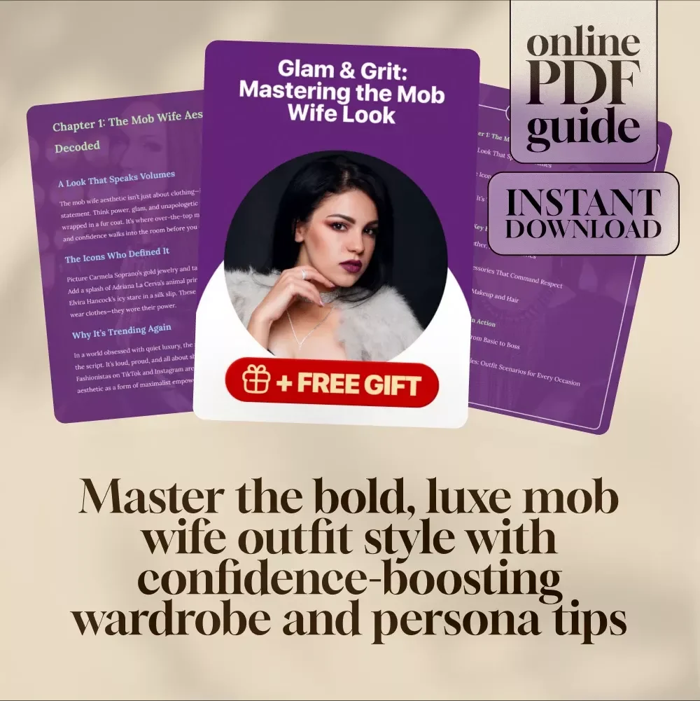 Glam & Grit: Mastering the Mob Wife Look | Digital Guide to the Mob Wife Outfit, Wardrobe Tips & Style Checklist for Luxe Confidence