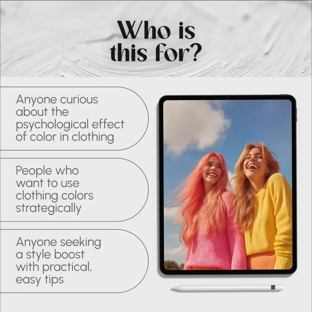How Color in Clothing Affects Your Mindset | Digital Guide on the Psychological Effect of Color in Clothing for Mood, Confidence & Style