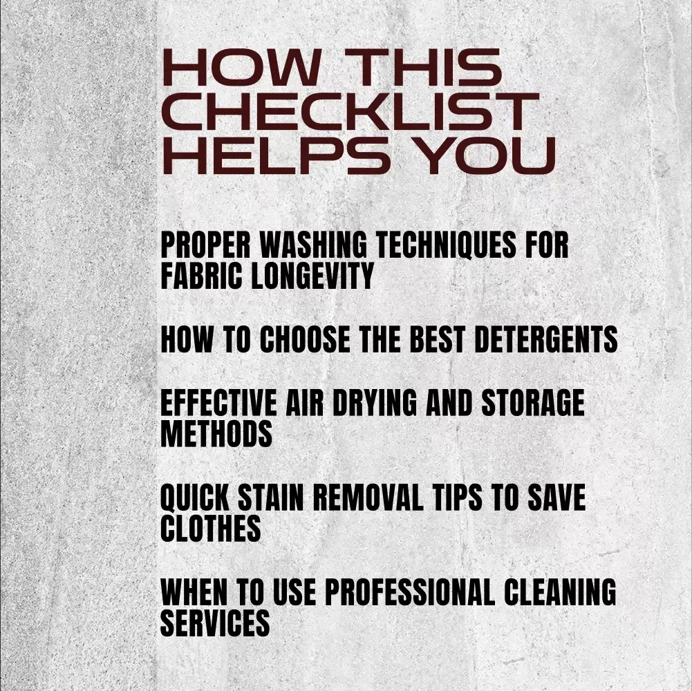 Keep Your Clothes Looking Fresh Checklist – How to Keep My Clothes Looking New Guide, Fabric Care Tips, Laundry & Wardrobe Maintenance PDF