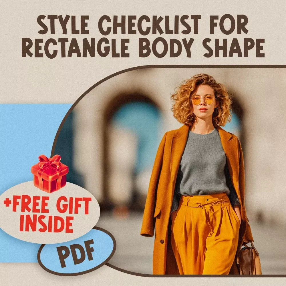 Style Checklist for Rectangle Body Shape – Digital Download Guide for Flattering Outfits, Styles & Wardrobe Inspiration