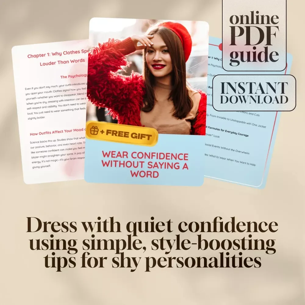 Wear Confidence Without Saying a Word | How to Dress Confident When You're Shy | Digital Download Style Guide for Women & Men | Outfit Formulas, Wardrobe Tips & Style Psychology