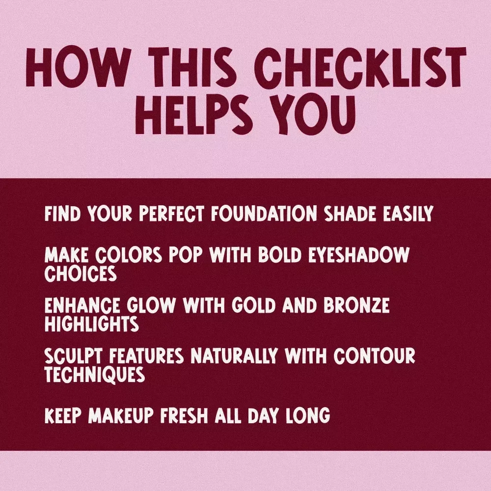 Perfect Makeup for Dark Skin Checklist – Digital Download Guide for Flawless Complexion, Bold Colors & Radiant Glow | Makeup for Dark Skin Beauty Tips