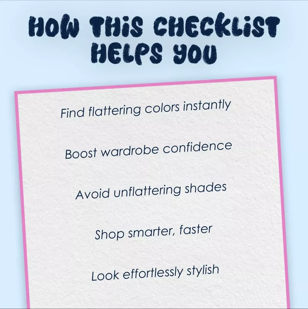 The Ultimate Clothing Colors Guide – Printable Checklist for Clothing Colors for Fair Skin, eBook Style Digital Download