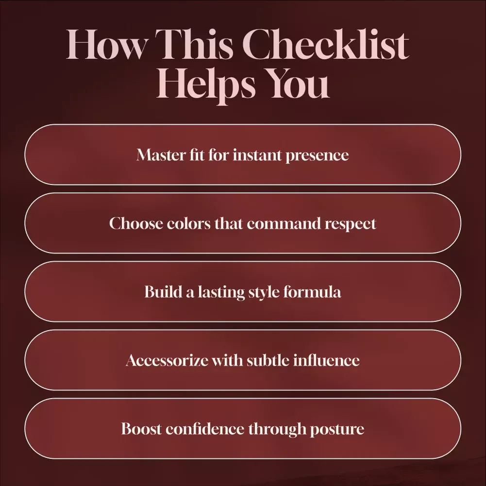 Power Dressing Playbook: Look Sharp, Lead Smart | Power Dressing Tips Checklist for Confident, Professional Style