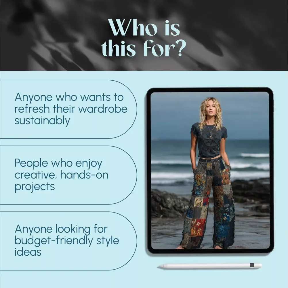 Style, Recycled | How to Upcycle Clothes Guide for Beginners & DIY Fashion Lovers – Digital Download eBook & Creative Checklist