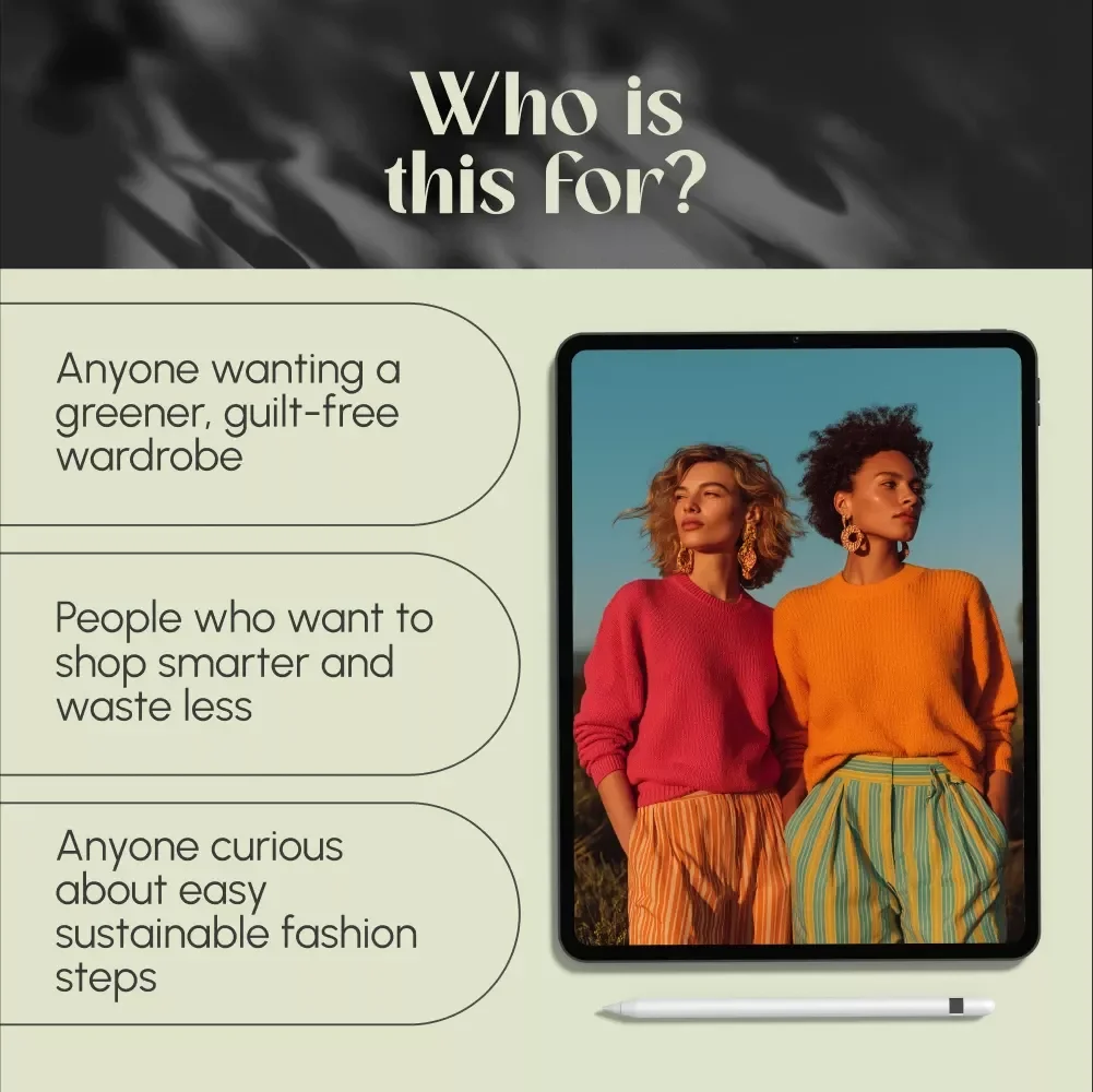 Wear the Change: A Practical Guide to Sustainable Fashion | Eco-Friendly Style Tips, Wardrobe Makeover & Ethical Clothing Ideas – Digital Download