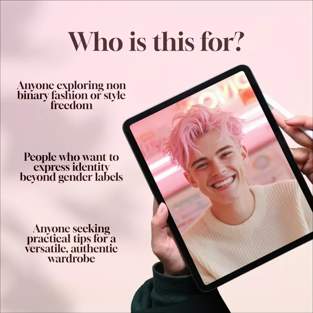 A Style Guide to Non-Binary Fashion Freedom | Digital Guide for Authentic Genderless Style, Wardrobe Inspiration & Outfit Ideas