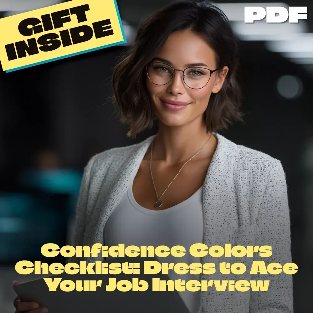 Confidence Colors Checklist: Dress to Ace Your Job Interview! | Digital Download Guide for Best Colors for Job Interview Confidence | Printable Interview Outfit Color Tips