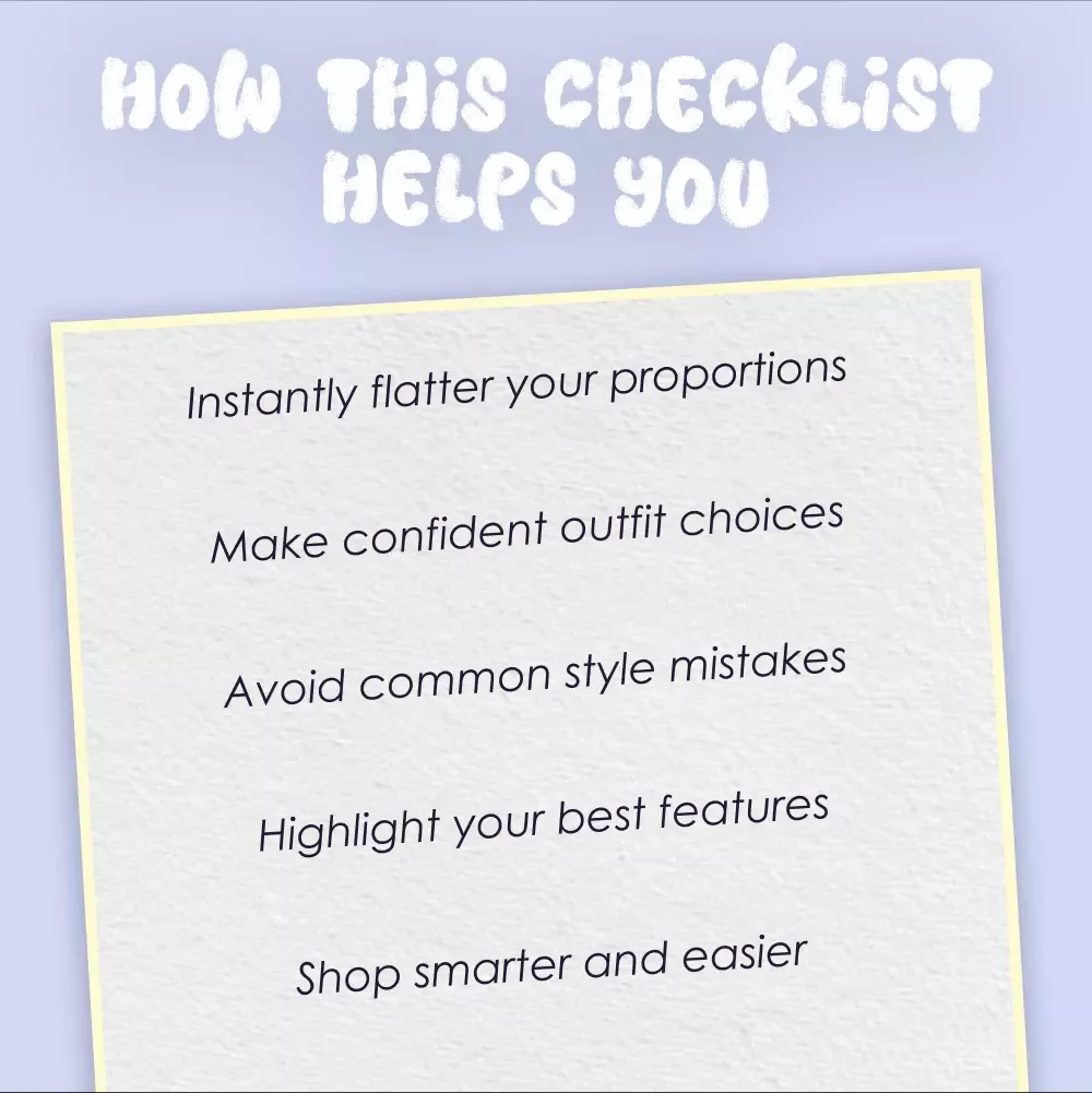 Inverted Triangle Body Shape: Style Checklist | Printable Fashion Guide for Women | Digital Download for Flattering Outfits