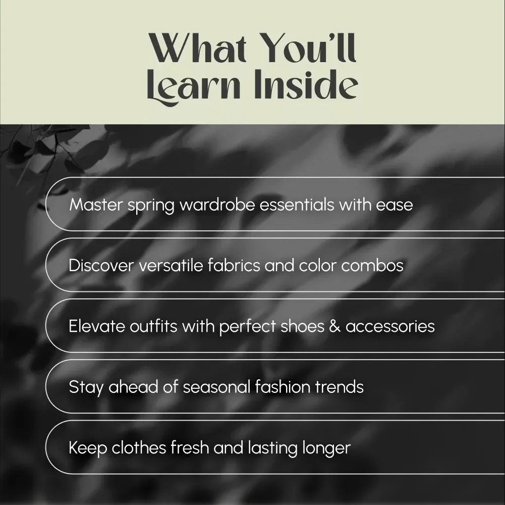 Fresh Looks for Spring — Your Ultimate Guide to Must-Have Styles | Digital Download Guide for Spring Fashion Must Haves, Wardrobe Essentials & Trends
