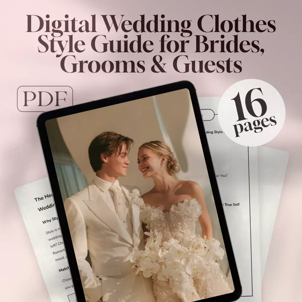 Dressed to Say Yes – A Modern Guide to Wedding Style That Speaks Your Language | Digital Wedding Clothes Style Guide for Brides, Grooms & Guests
