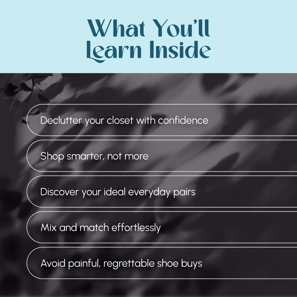 The Smart Girl’s Guide to Building a Shoe Wardrobe That Works | Digital Guide for Curating a Shoe Wardrobe You’ll Actually Wear | Minimalist Style eBook & Wardrobe Planning Checklist