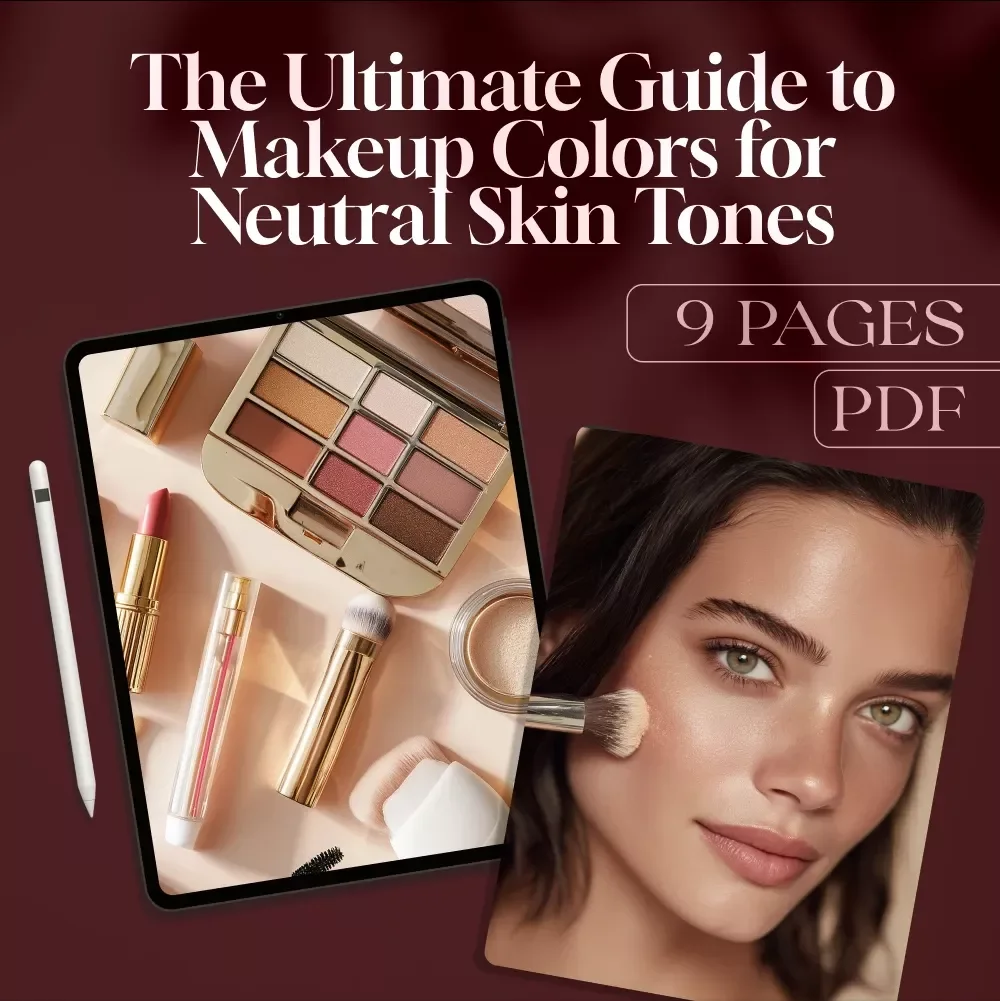 The Ultimate Guide to Makeup Colors for Neutral Skin Tones | Digital Download Guide for Choosing the Best Makeup Colors for Neutral Skin Tone, Foundations, Eyeshadows & Lipsticks