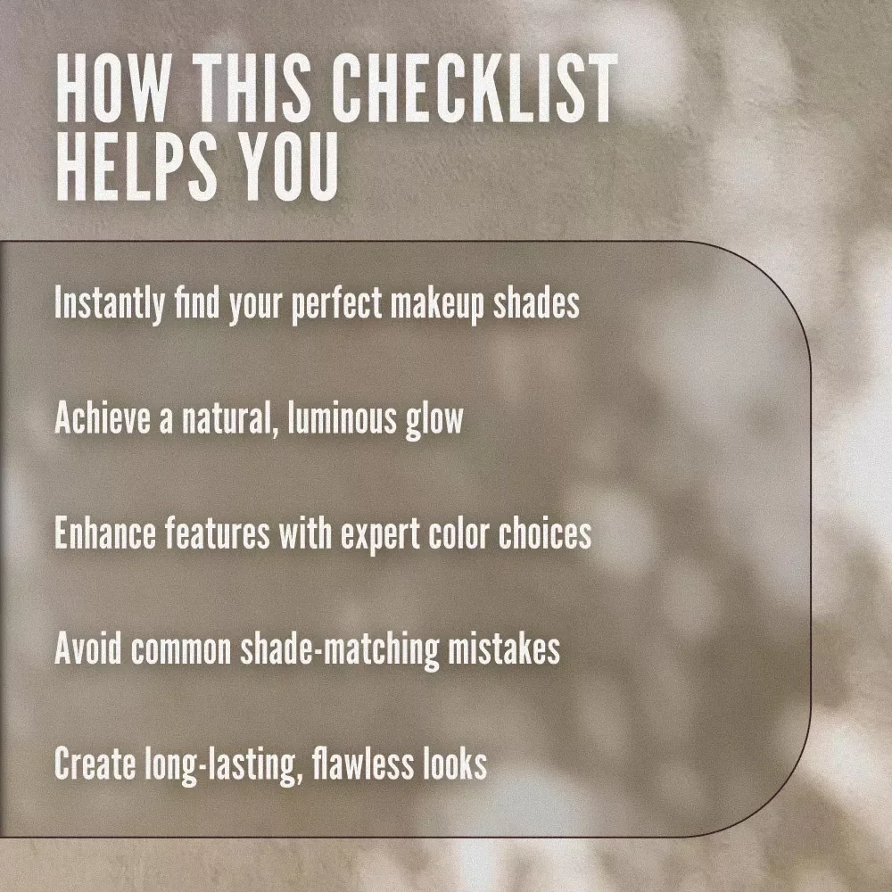 Perfect Makeup for Olive Skin Checklist | Digital Download Beauty Guide for Olive Skin Tone Makeup Tips & Step-by-Step Routine