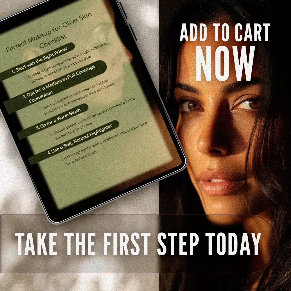 Perfect Makeup for Olive Skin Checklist | Digital Download Beauty Guide for Olive Skin Tone Makeup Tips & Step-by-Step Routine