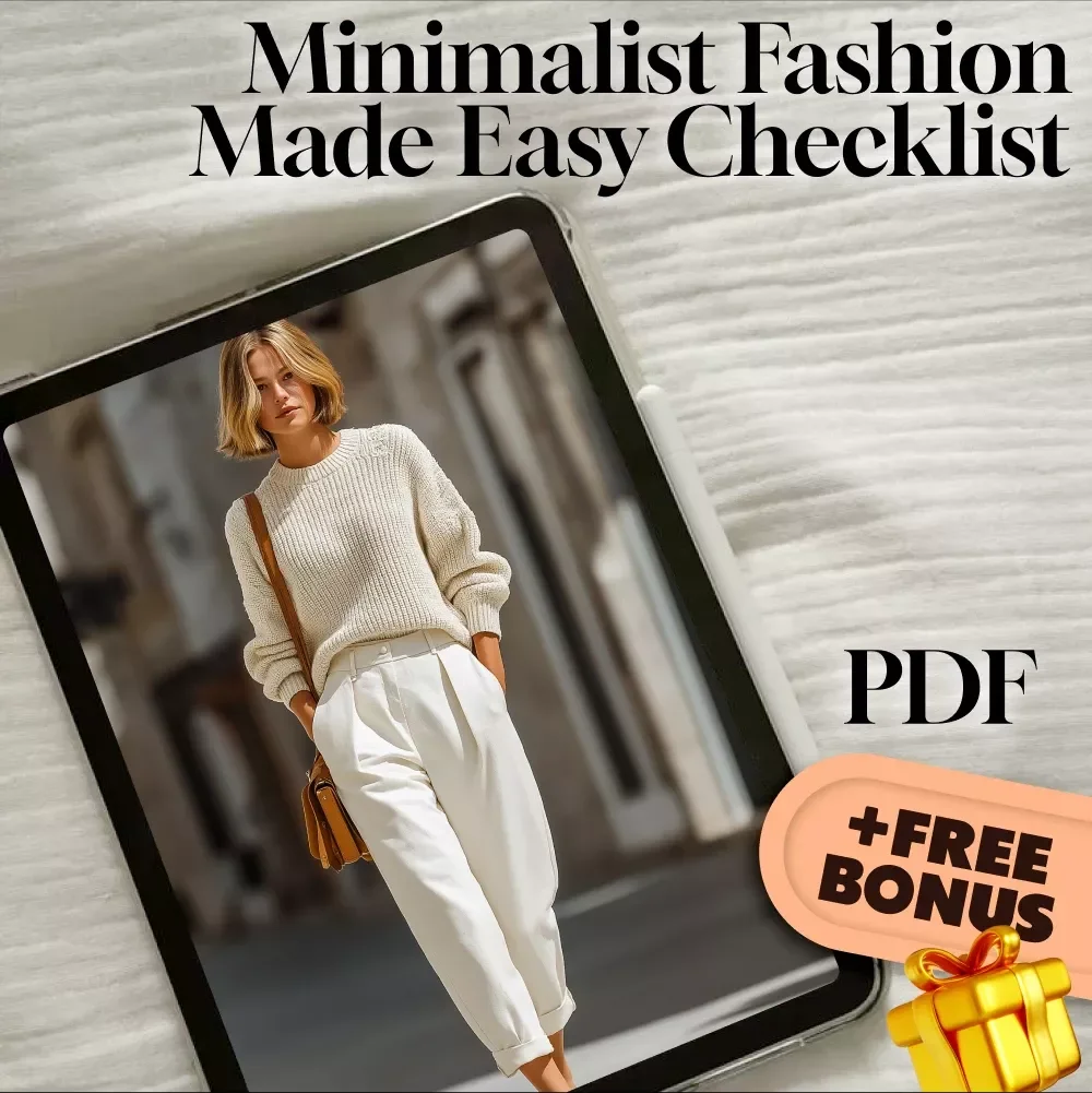 Minimalist Fashion Made Easy Checklist | Digital Download Wardrobe Decluttering & Capsule Wardrobe Guide for Effortless Style