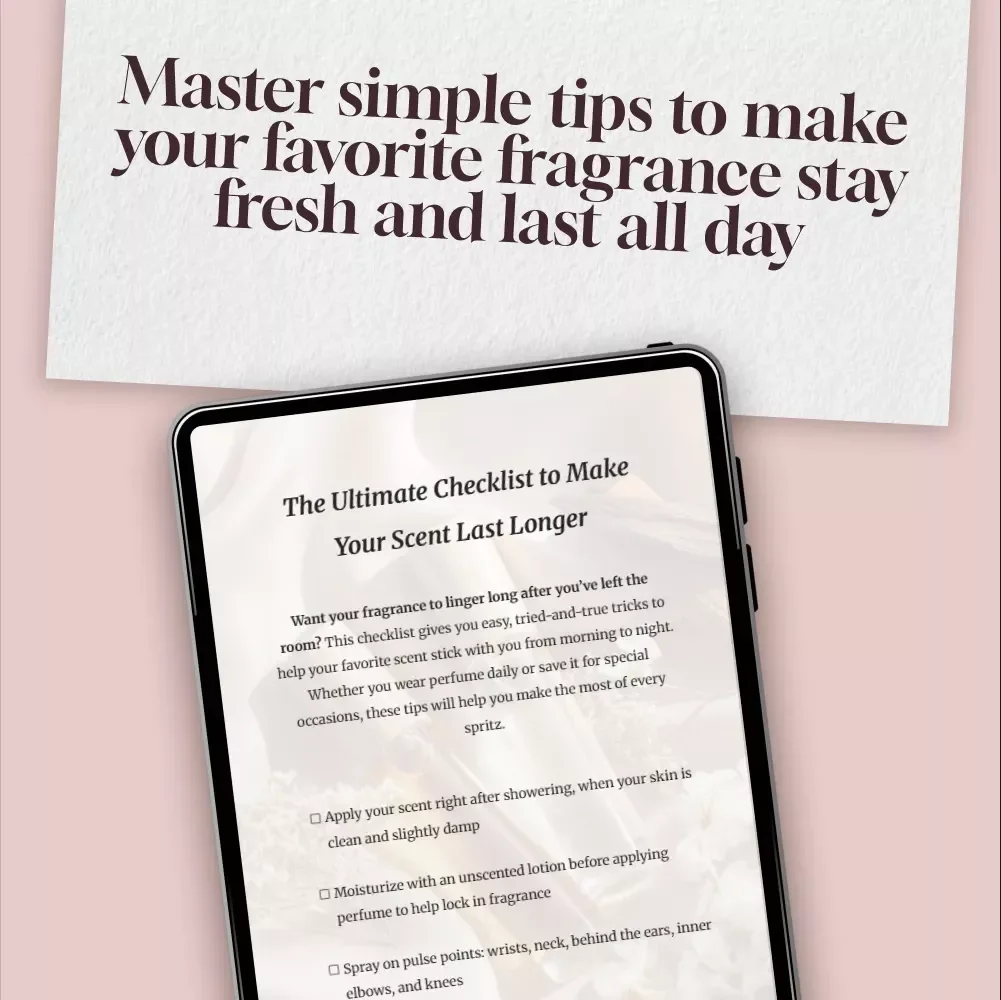 The Ultimate Checklist to Make Your Scent Last Longer – Printable & Digital Perfume Longevity Guide, How to Make Scent Last Longer, Fragrance Tips