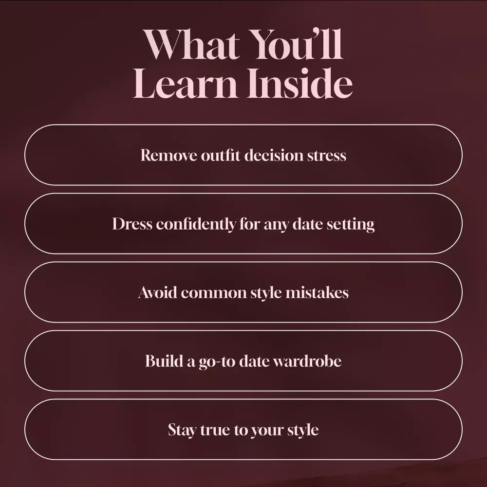 First Impressions in Style: What to Wear on a First Date | First Date Outfits Guide, Digital Download eBook & Checklist for Confident Style Choices
