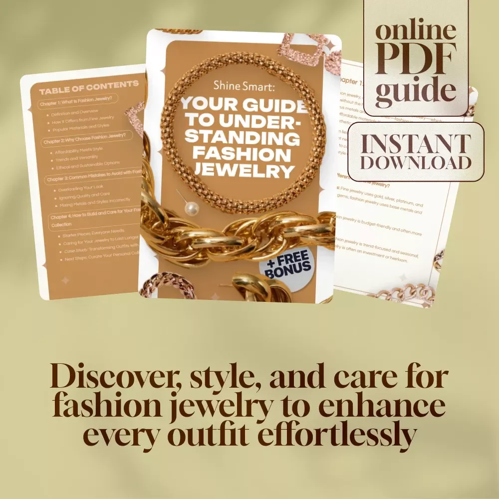 Shine Smart: Your Guide to Understanding Fashion Jewelry | Digital Download Guide for Style, Trends, and Care Tips