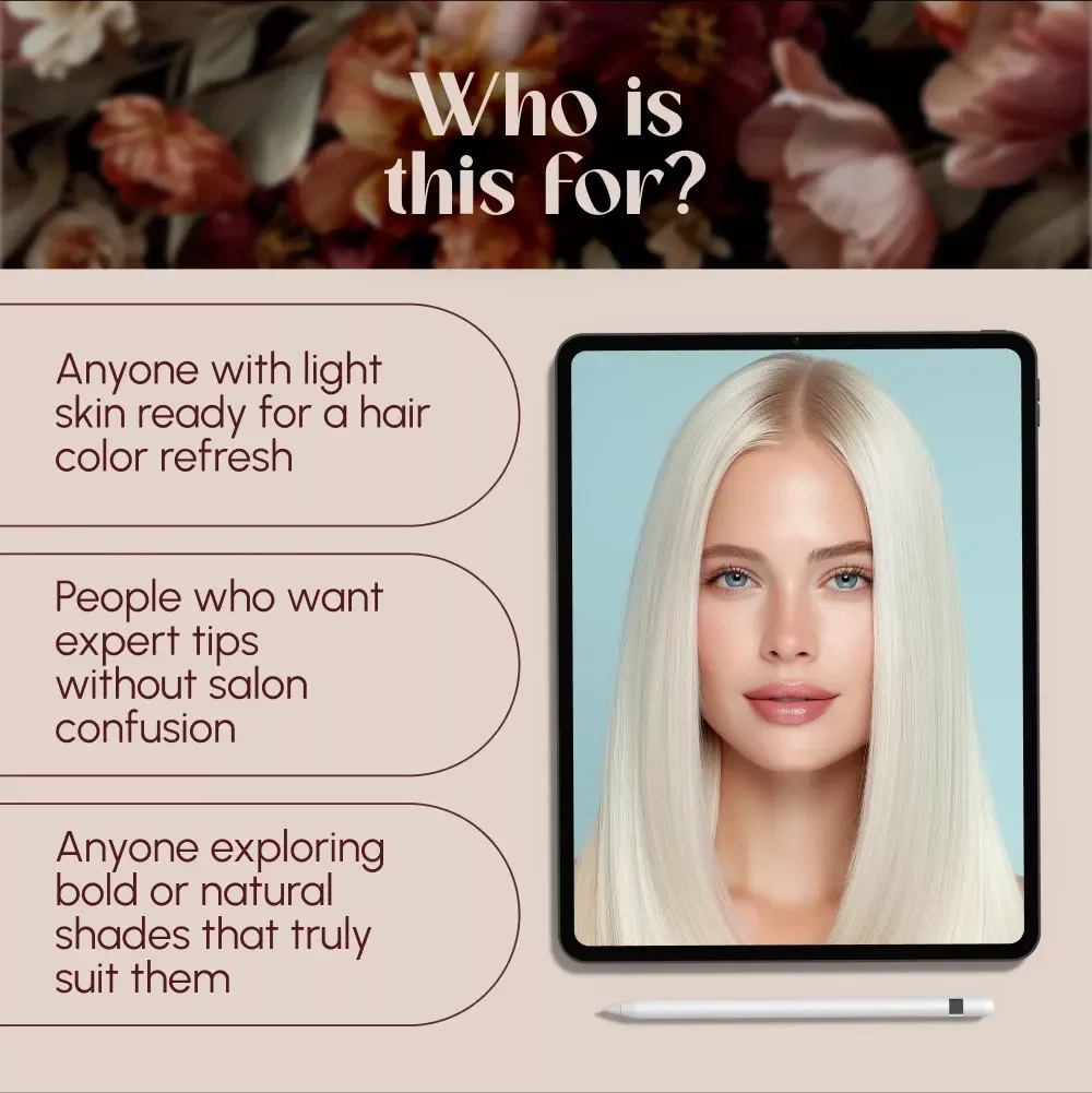 Radiant Shades: Your Ultimate Guide to Hair Color for Light Skin | Digital Download eBook & Checklist for Choosing the Perfect Shade