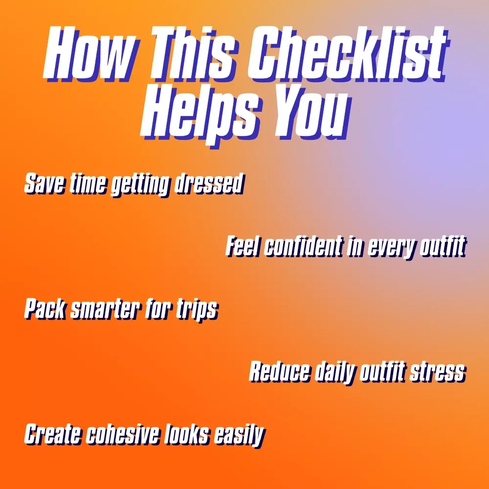 The No-Stress Outfit Planning Checklist | Printable & Digital Download for Travel, Work, or Everyday Style | Outfit Planning Made Easy