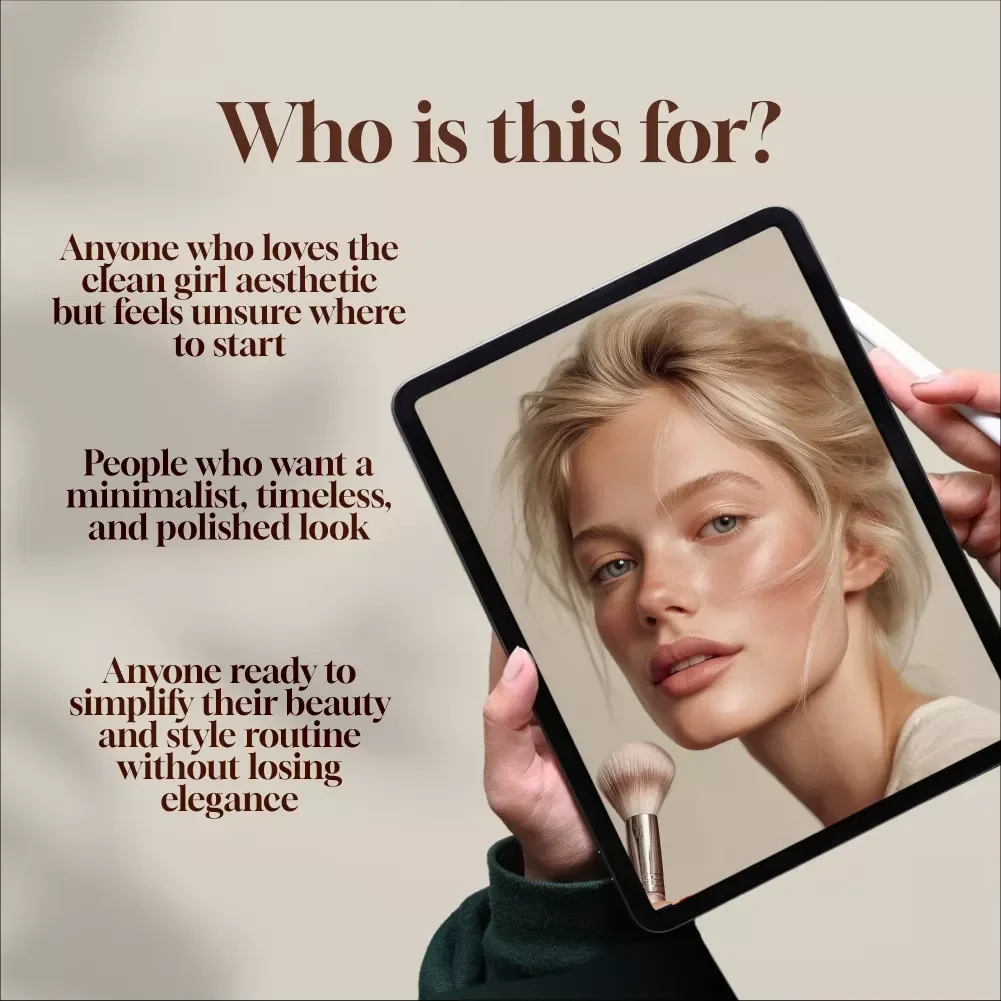 The Clean Girl Code | Digital Guide to Mastering the Clean Girl Aesthetic | Minimalist Style, Beauty & Lifestyle eBook for Effortless Elegance