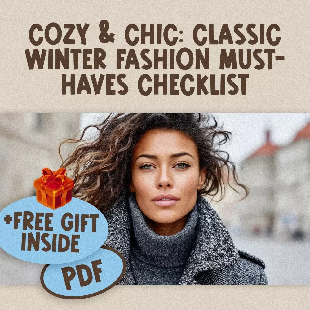 Cozy & Chic: Classic Winter Fashion Must-Haves Checklist | Digital Download Wardrobe Guide for Timeless Cold-Weather Style