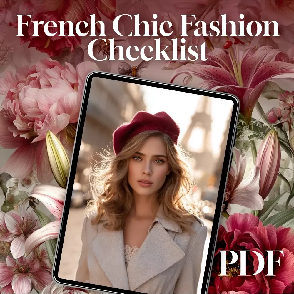 French Chic Fashion Checklist – Parisian Style Digital Download | French Inspired Fashion Wardrobe Guide