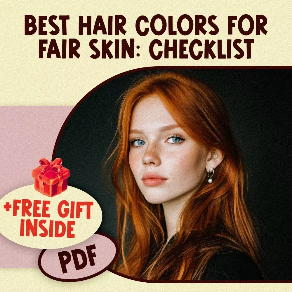 Best Hair Colors for Fair Skin: Checklist | Digital Download | eBook Guide for Choosing the Perfect Hair Color for Fair Skin Tone
