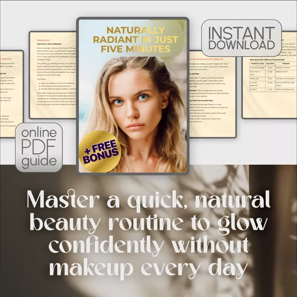 Naturally Radiant in Just Five Minutes: How to Look Pretty Without Makeup in 5 Minutes Guide | Quick Natural Beauty Ritual