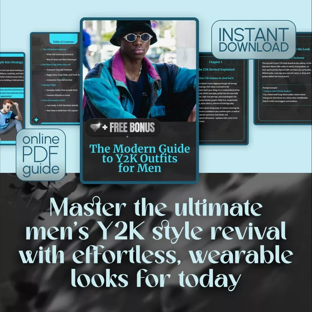The Modern Guide to Y2K Outfits for Men – Digital Style Guide & Capsule Wardrobe Planner for 2000s Revival Fashion