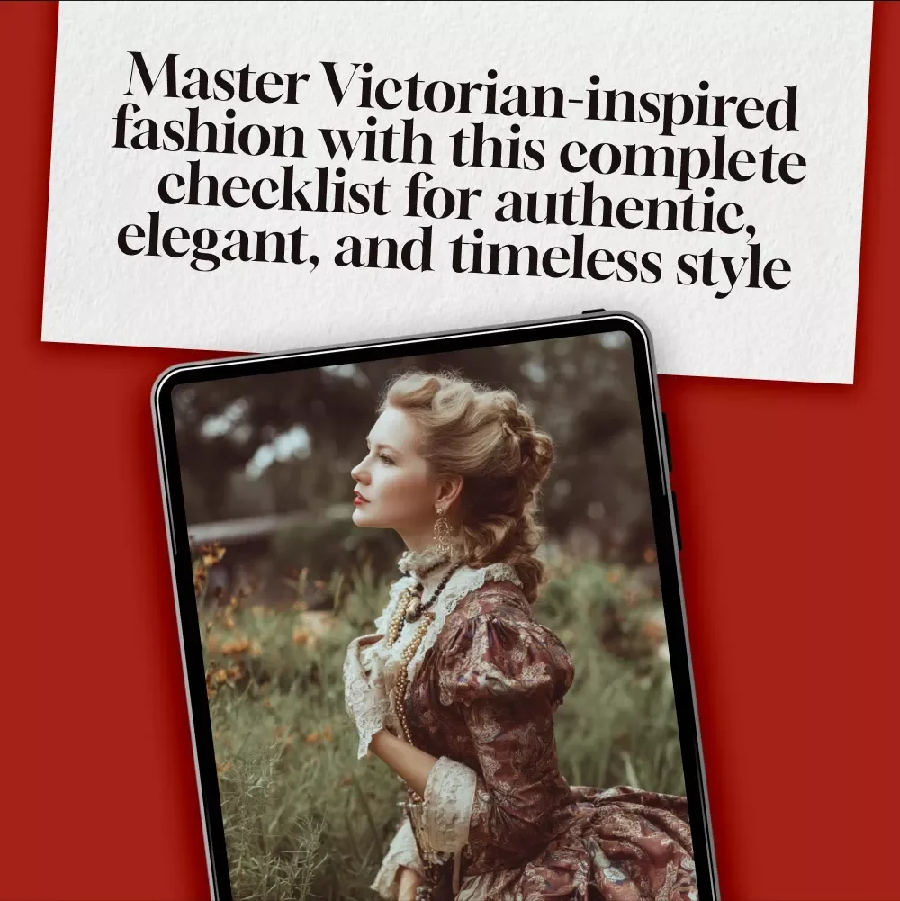 Victorian-Inspired Fashion Style Checklist | Digital Download | Vintage Fashion Guide for Elegant Historical Outfits