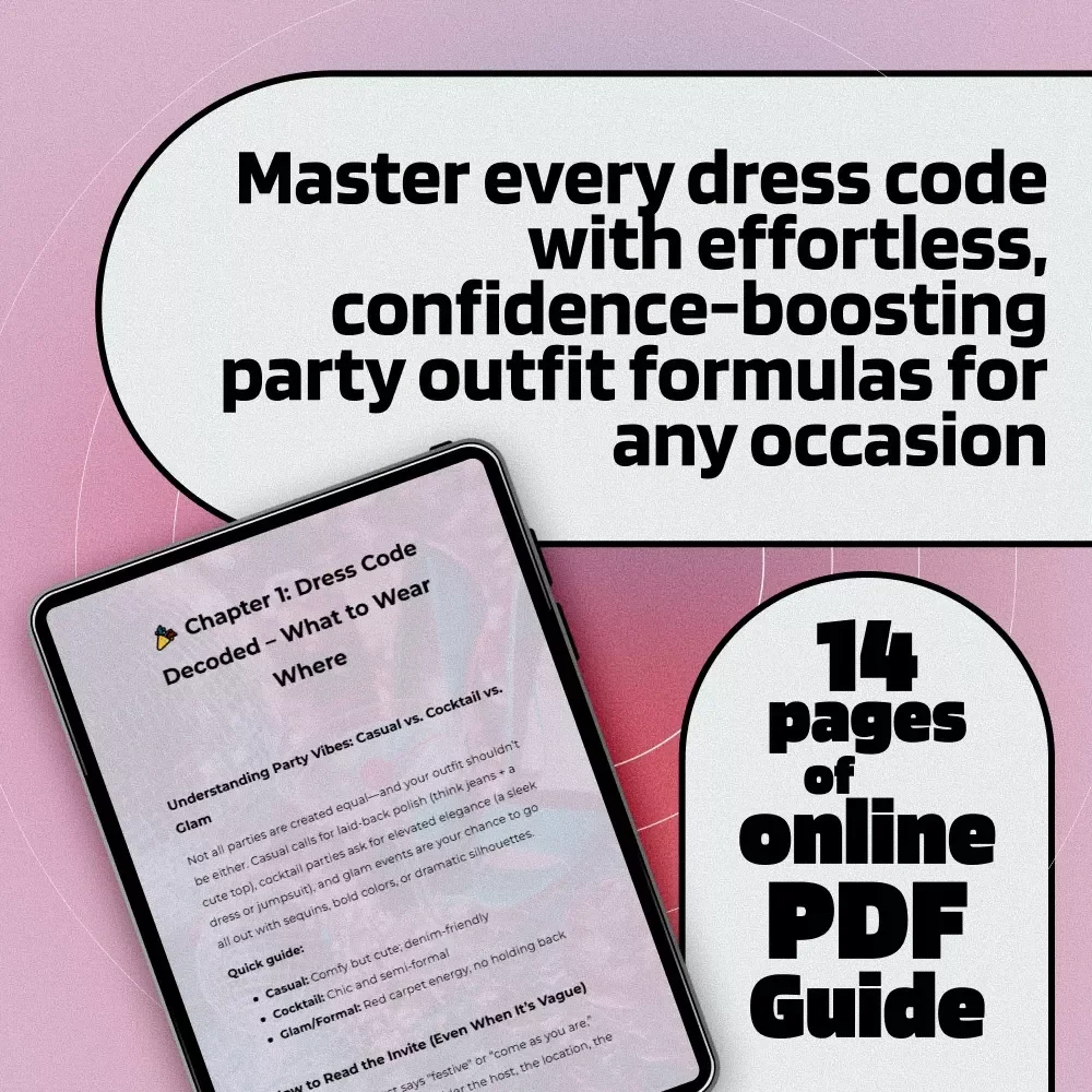 Party Perfect: Your Guide to Head-Turning Outfits for Every Occasion – Digital Party Outfits Style Guide, eBook & Wardrobe Checklist for Women