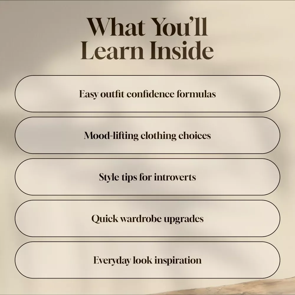 Wear Confidence Without Saying a Word | How to Dress Confident When You're Shy | Digital Download Style Guide for Women & Men | Outfit Formulas, Wardrobe Tips & Style Psychology
