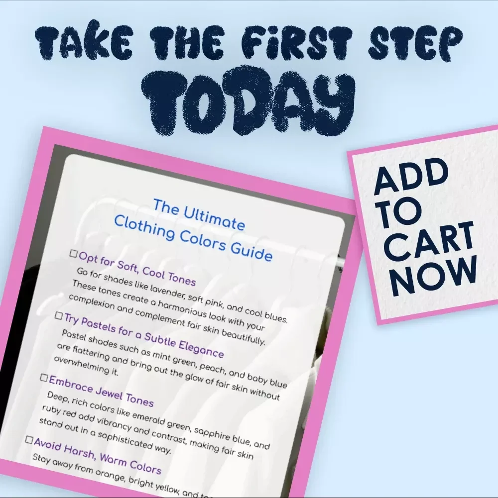 The Ultimate Clothing Colors Guide – Printable Checklist for Clothing Colors for Fair Skin, eBook Style Digital Download
