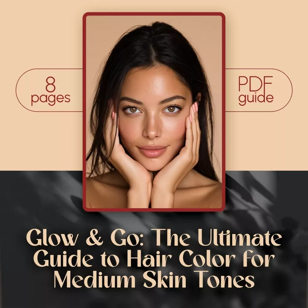 Glow & Go: The Ultimate Guide to Hair Color for Medium Skin Tones – Digital Download eBook & Hair Color Tips for Medium Skin Tone Beauty Inspiration