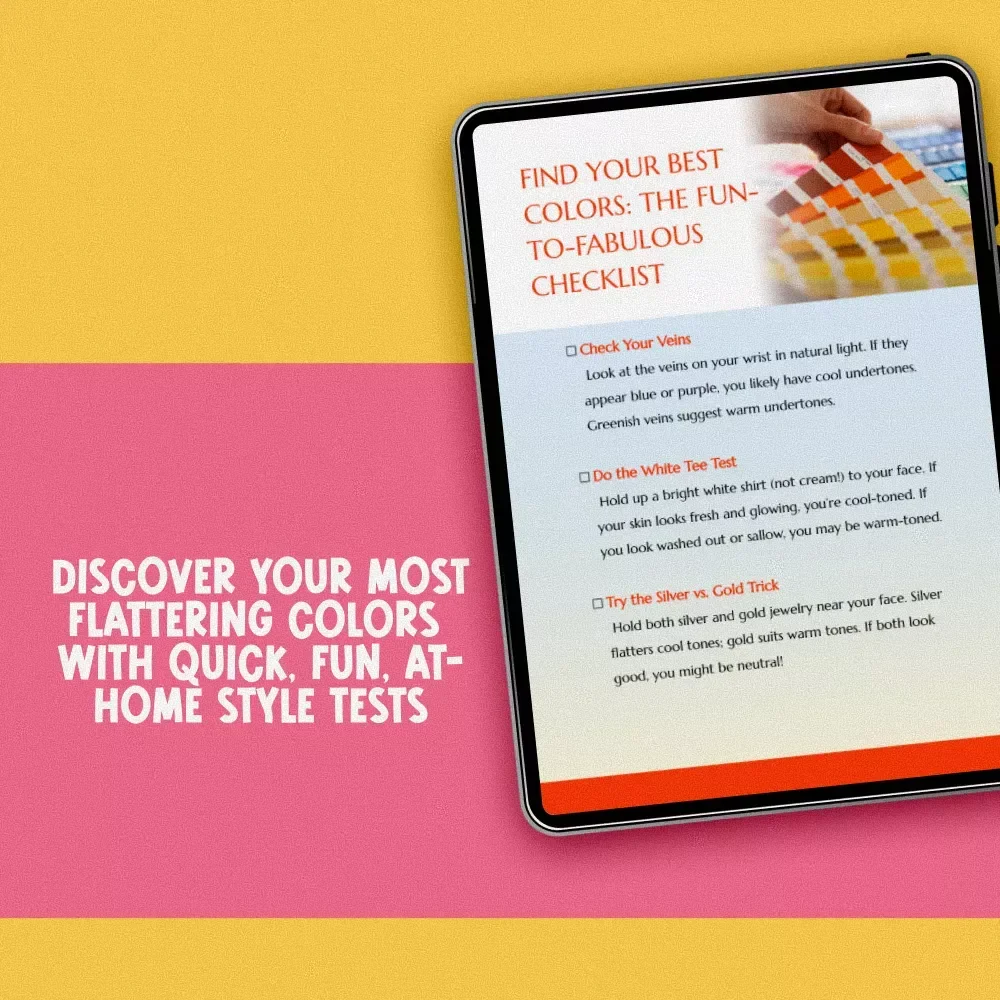 Find Your Best Colors: The Fun-to-Fabulous Checklist | How to Know What Colors Look Good on You | Digital Download for Personal Style & Confidence