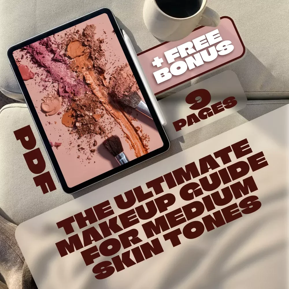 The Ultimate Makeup Guide for Medium Skin Tones | Digital Download | Foundation, Eyeshadow & Lipstick Colors for Medium Skin Tone
