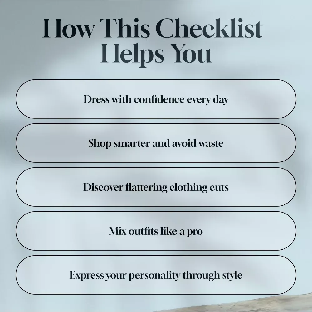 Confidence in Your Style Checklist | Printable Fashion Guide for How to Be Confident in Your Style | Digital Download for Women’s Wardrobe & Outfit Inspiration