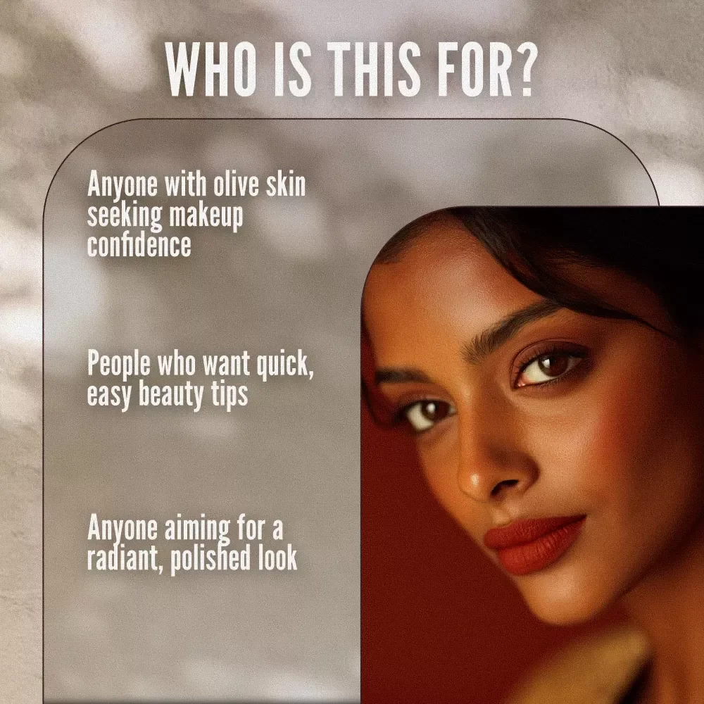 Perfect Makeup for Olive Skin Checklist | Digital Download Beauty Guide for Olive Skin Tone Makeup Tips & Step-by-Step Routine
