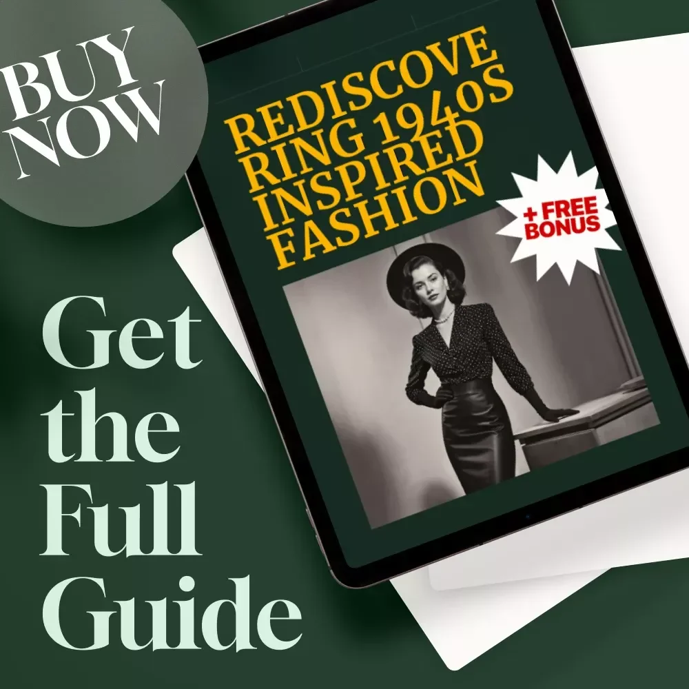 Rediscovering 1940s Inspired Fashion | Vintage Style Guide for Women, Digital Download eBook, WWII Era Clothing History & Modern Styling Tips