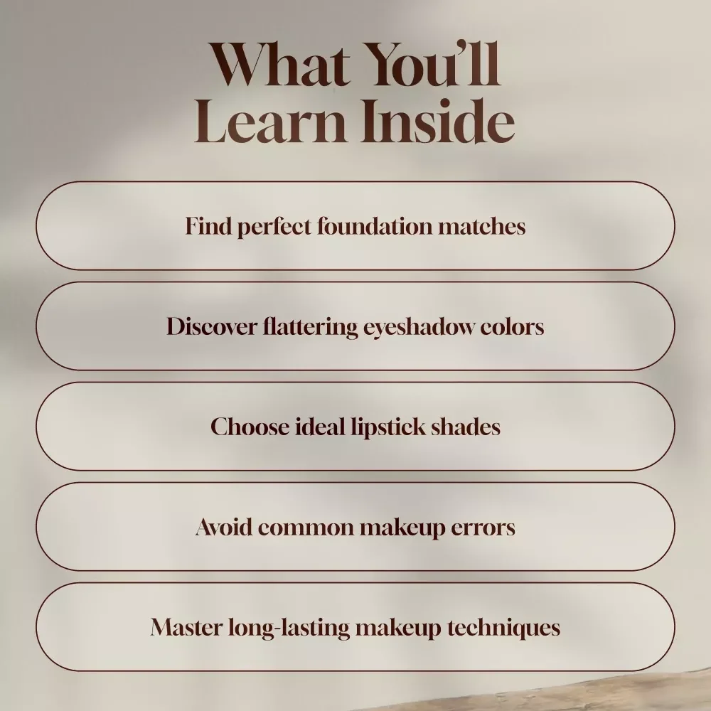 The Ultimate Makeup Guide for Medium Skin Tones | Digital Download | Foundation, Eyeshadow & Lipstick Colors for Medium Skin Tone
