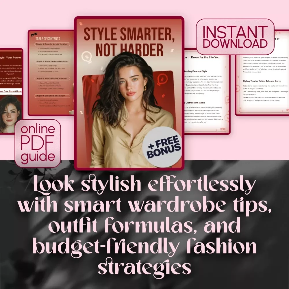 Style Smarter, Not Harder | Digital Fashion Tips Guide for Personal Style, Wardrobe Planning & Budget-Friendly Outfits