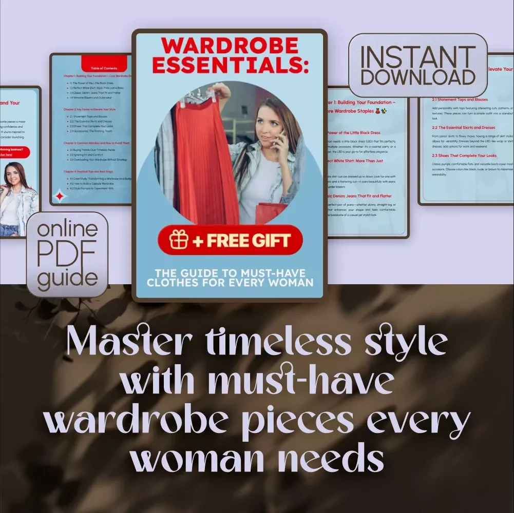 Wardrobe Essentials: The Guide to Must-Have Clothes for Every Woman | Digital Download Style Guide, Fashion eBook & Capsule Wardrobe Checklist